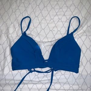 blue bikini top